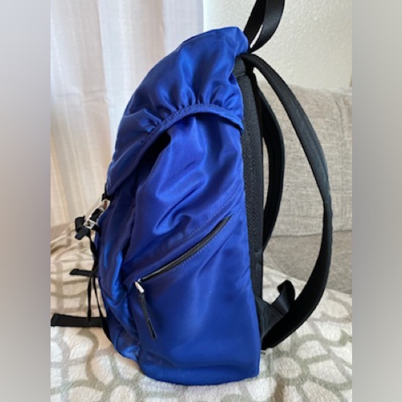 Nylon Drawstring Prada Backpack Dark Blue - Picture 4 of 7